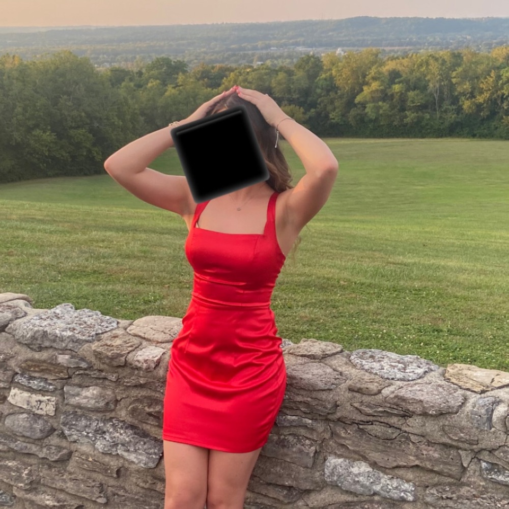 Red Mini Dress - Picture 2 of 2